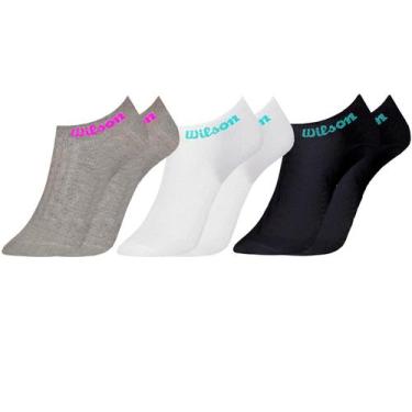 Imagem de Kit 3 Pares Meias Wilson Cano Curto Feminina, Colors, 34-38