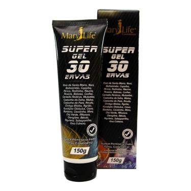 Imagem de Gel para Massagem Corporal Mary Life Super Gel 30 Ervas bisnaga com 150g