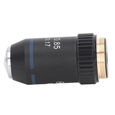 Imagem de Lente Objetiva de Microscópio Acromático 60X, Alta Ampliação, Proteção de Mola, Interface de 20,2 Mm, para Microscópios Biológicos Profissionais