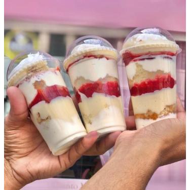 Imagem de Copo Bolha Felicidade Kit 100un 400ml C/ Tampa  - Copozan, Copo bolha