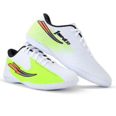 Imagem de tenis futsal cano baixo adulto juvenil do 36 ao 43 - impulso, Branco, 