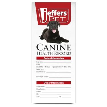 Imagem de Jeffers Registros de saúde caninos, pacote único - diário de registro de monitoramento e monitoramento de saúde para vacinações, tratamento e bem-estar, inclui informações do proprietário, guarda