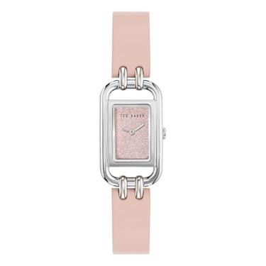 Imagem de Ted Baker Relógio feminino com pulseira de couro rosa, rosa