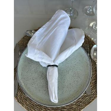 Imagem de Kit Argolas Preta Porta Guardanapo, Ideal para Casamento, Mesa Posta e