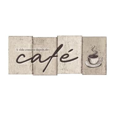 Imagem de Placa Decorativa Horizontal Café Cantinho do Café 37x15