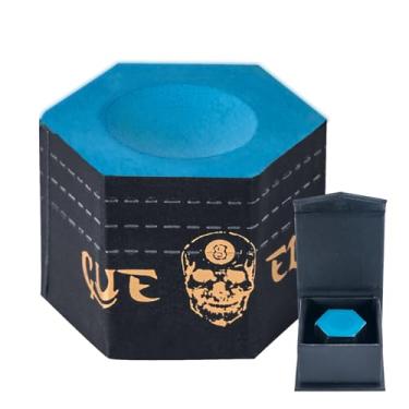 Imagem de CUEELF Giz de piscina premium para tacos de bilhar giz de bilhar bastão de bilhar azul giz, verde, rosa, roxo ou cinza