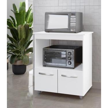 Imagem de Balcão Multiuso 75cm Angela com 2 Portas 1 Nicho Para Forno - Branco M