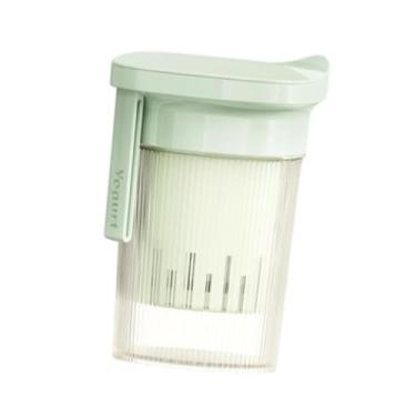 Imagem de WeiLaiKeQi Filtro de iogurte, copo coador de alimentos portátil para leite, iogurte, utensílios de cozinha laváveis ​​com malha fina, filtragem de pressão, Verde