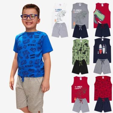 Imagem de Kit Sortido 14 Peças de Roupas Infantil Menino Kit 7 Conjuntos Infanti