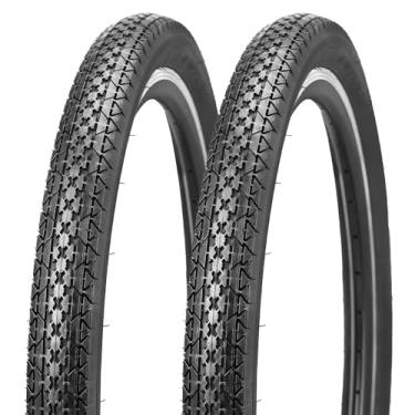 Imagem de Balinge Pacote com 2 pneus de substituição dobráveis de 66 cm x 5,4 cm para bicicleta Beach Cruiser, pneus de bicicleta para bicicletas de passageiro, antiderrapante, preto/2 pneus, 26 x 2,125
