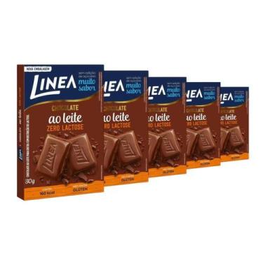 Imagem de Chocolate Linea Zero Açúcar 5 De 30G Ao Leite Zero Lactose