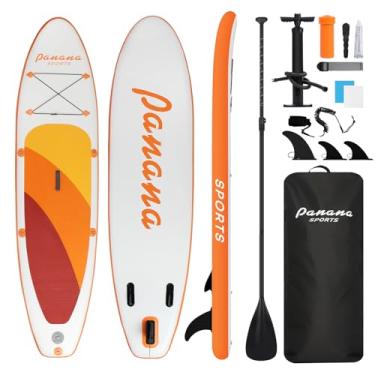 Imagem de Panana Prancha De Stand Up Paddle Inflável Ultraleve 10' X 30" X 6" Com Kit De Acessórios De Prancha De Sup Premium Ajustável Paddle Mão Antiderrapante Deck De Eva Para Adultos Jovens