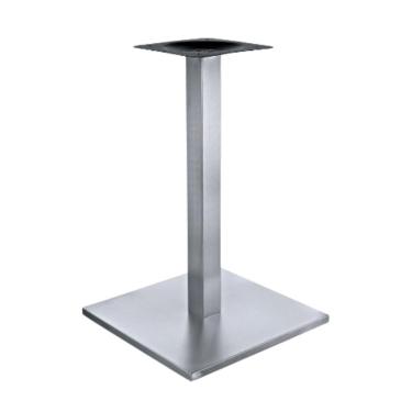 Imagem de Base De Mesa Quadrada 5043 Alpha Rivatti 72 Cm (altura) Em Aço Inox Cor Prata Base Quadrada
