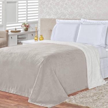 Imagem de Cobertor Pele De Carneiro Sherpa Alaska King 01 Peça - Cinza