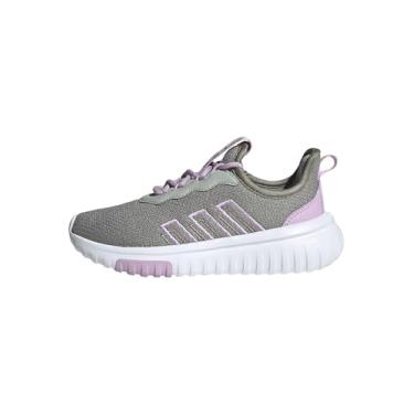 Imagem de adidas Tênis infantil unissex Kaptir Flow 2.0, branco/rosa lúcido, 11 Little Kid
