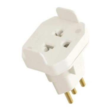 Imagem de Adaptador Tomada Fame Sobrepor 3 Pinos 10a Cinza