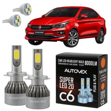 Imagem de Lâmpada Farol Baixo LED H7 Super Branca Fiat Cronos Todos - Autovex