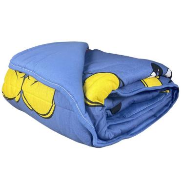 Imagem de Edredom Infantil Mickey Mouse Solteiro 1,50 X 2,20 Dupla Face Disney Em Malha Portallar