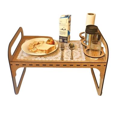 Imagem de Bandeja Café Da Manhã-colo Em Mdf - Com Suporte Para Copos