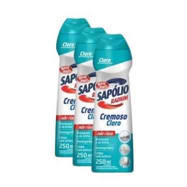 Imagem de kit 3 SAPOLIO RADIUM CREMOSO CLORO BOMBRIL 250ML