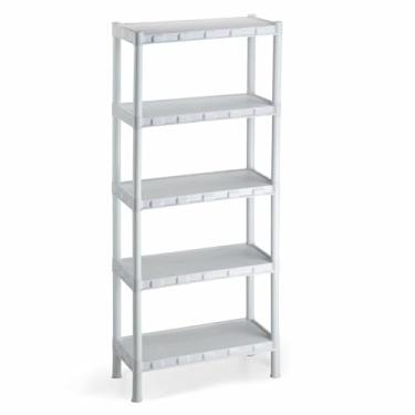 Imagem de Prateleira de armazenamento multifuncional modular de plástico (Branco)