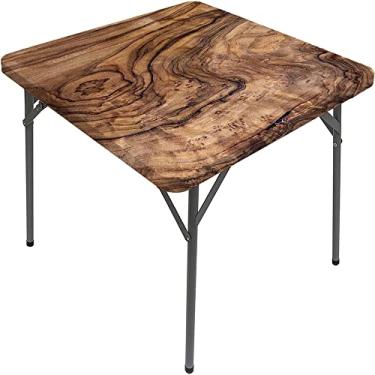 Imagem de Capa de mesa de madeira ajustada, estampa de textura de prancha de madeira, toalha de mesa impermeável interna/externa, sala de jantar de pátio e cozinha, serve para mesa de 107 x 152 cm