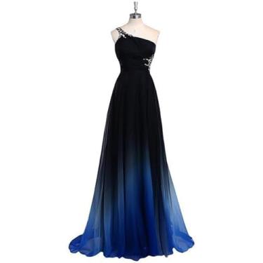 Imagem de Vestidos Formais Elegantes Do Cocktail Das Mulheres, Mulheres Mais O Vestido Longo Do Baile De Finalistas Do Ombro Do Ombro Sem Encosto Do Ombro Das Mulheres, Ajuste Magro Sem Mangas, Blue, 16