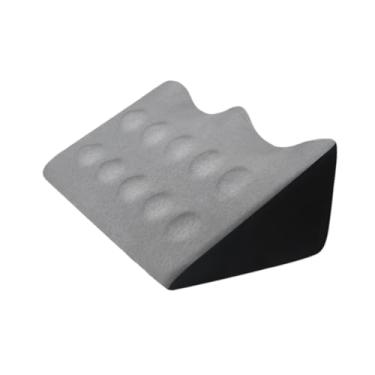 Imagem de Fenteer Travesseiro de cunha para cama, travesseiro para elevação de pernas, descanso confortável para pernas, almofada de massagem para costas em casa para, Cinza