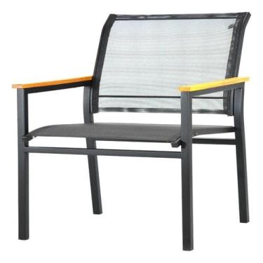 Imagem de Cadeira para Jardim e Varanda 90cm X 50cm Amarelo / Preto - Qualitá