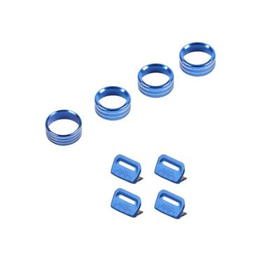 Imagem de DSWSQ Capa de botão para interruptor de janela, ar condicionado, volume, rádio, farol, interruptor para Jeep Wrangler JL JLU/Gladiator JT 2018-2024, acessórios interiores, azul