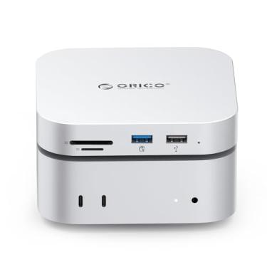 Imagem de ORICO MiniMate SE Mac mini M4 1TB Armazenamento e estação de ancoragem, SSD SATA externo (não removível) 5 Gbps (480 MB/s), USB A*4, USB-C, SD/TF 3.0, áudio de 3,5 mm, inclui 2 cabos – M4SE