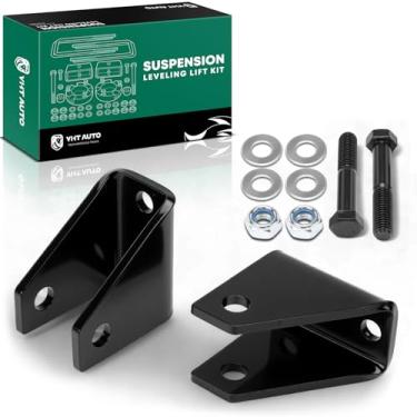 Imagem de YHTAUTO Kit de elevação de nivelamento frontal de 2,5 cm a 7,5 cm compatível com Chevrolet Silverado 2500 HD/3500 HD e GMC Sierra 1500 HD/2500 HD/3500 HD, extensores de choque, kit de nivelamento de