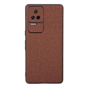 Imagem de Capas Compatível com Xiaomi Redmi K40s,Design de padrão de tela,Pproteção completa de 360°,Pplástico macio,Proteção contra queda-Brown