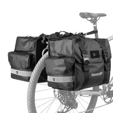 Imagem de Rhinowalk Bolsa de bicicleta para rack traseiro de bicicleta 22/40/50L bolsa de selim de ciclismo bolsa de armazenamento de bagagem para longa distância com capa de chuva