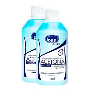 Imagem de Removedor de Esmalte Ideal à Base de Acetona 100ml  Kit com duas unidades