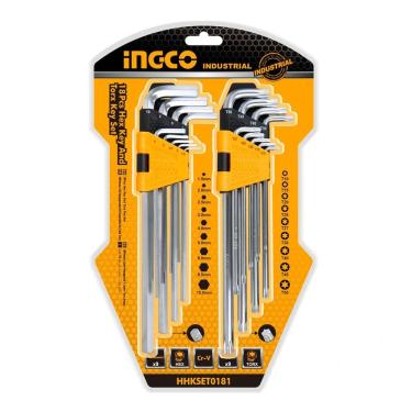 Imagem de Jogo de Chaves Allen Longa e Torx 1,5-10mm INGCO