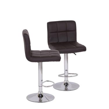 Imagem de kit 2 Banquetas Confort com Base em Aço Café