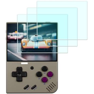 Imagem de Hxdzieory Protetor de tela para console de jogos Miyoo Mini+ / Miyoo Mini Plus (para acessórios), 0,3 mm alta definição 9H dureza óptica LCD premium capa protetora de vidro premium [3 peças]