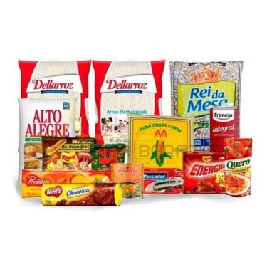 Imagem de Cesta Básica Completa Alimentos Essêncial Qualidade 14 Itens - Higipac