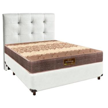 Imagem de Conjunto Cama Box Branco Casal + Colchão D26 Ortophedic Sankonfort + C