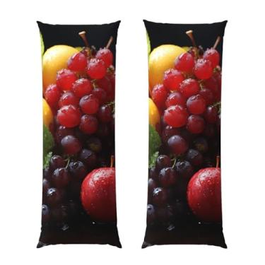 Imagem de Capa de travesseiro corporal com zíper ultramacia e refrescante, capa protetora respirável, capa de almofada de cama de frutas frescas, capa de almofada decorativa para casa 50,8 cm x 137,2 cm