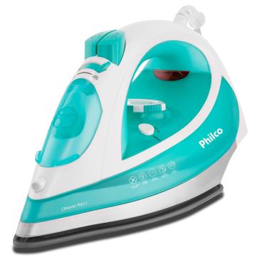 Imagem de Ferro a Vapor Philco Ceramic Branco e Verde PFEC1 – 220 Volts