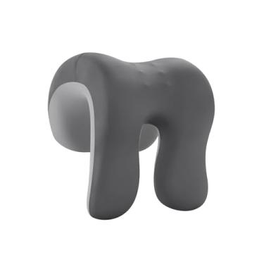 Imagem de Ysyqkn Almofada de Escritório para Dormir, Apoio de Cabeça para Pescoço, Multifuncional, Removível com Zíper, Cadeira de Escritório, Suporte para Pescoço, Cinza Escuro E Claro