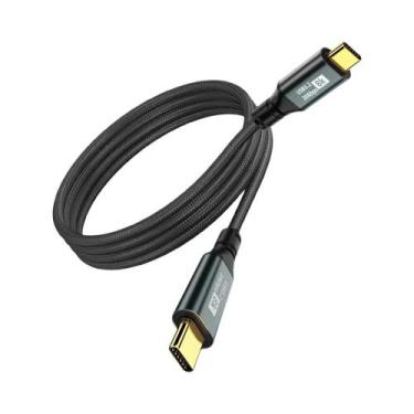 Imagem de Cabo ThunderBolt 3 Tipo C Para Tipo C 2m 3m PD100W USB 3.2 20Gbps 8K@6