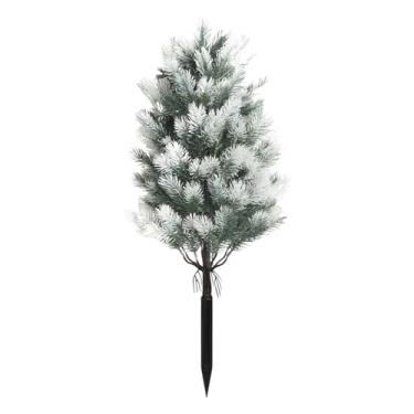 Imagem de Stgfyxgs Árvore artificial, planta falsa realista com enfeite de espiga de chão, vegetação para casamento, quintal, pátio, interior e exterior, Branco Verde