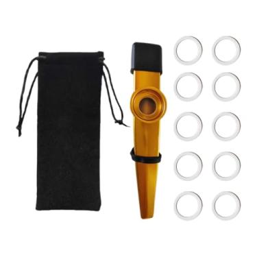 Imagem de Yunhgft Capa para Bocal Kazoo para Crianças, Brinquedo Musical de Coordenação, Instrumento Musical com Diafragmas para Aniversário, Festa, Ouro