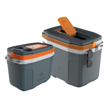 Imagem de Kit 2 Caixas Térmicas Cooler 32L E 20L Alça E Acesso Rápido