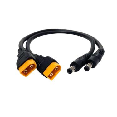 Imagem de ESDEITT 2 peças XT60 macho para DC 5,5 x 2,1 mm cabo adaptador macho - 1FT 14AWG conector padrão de fio de cobre puro para drones, carros RC, baterias e fonte de alimentação CC, isolamento de PVC de