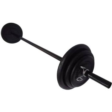 Imagem de Kit Completo Body Pump Barra E 14Kg De Anilha Emborrachada
