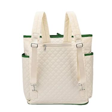 Imagem de KiBcsLic Mochila de Tênis, Bolsa para Raquete, Mochila para Pickleball, Espaçosa com Bolso com Zíper para Esportes de Raquete, Bolsa de Ginástica, Bege